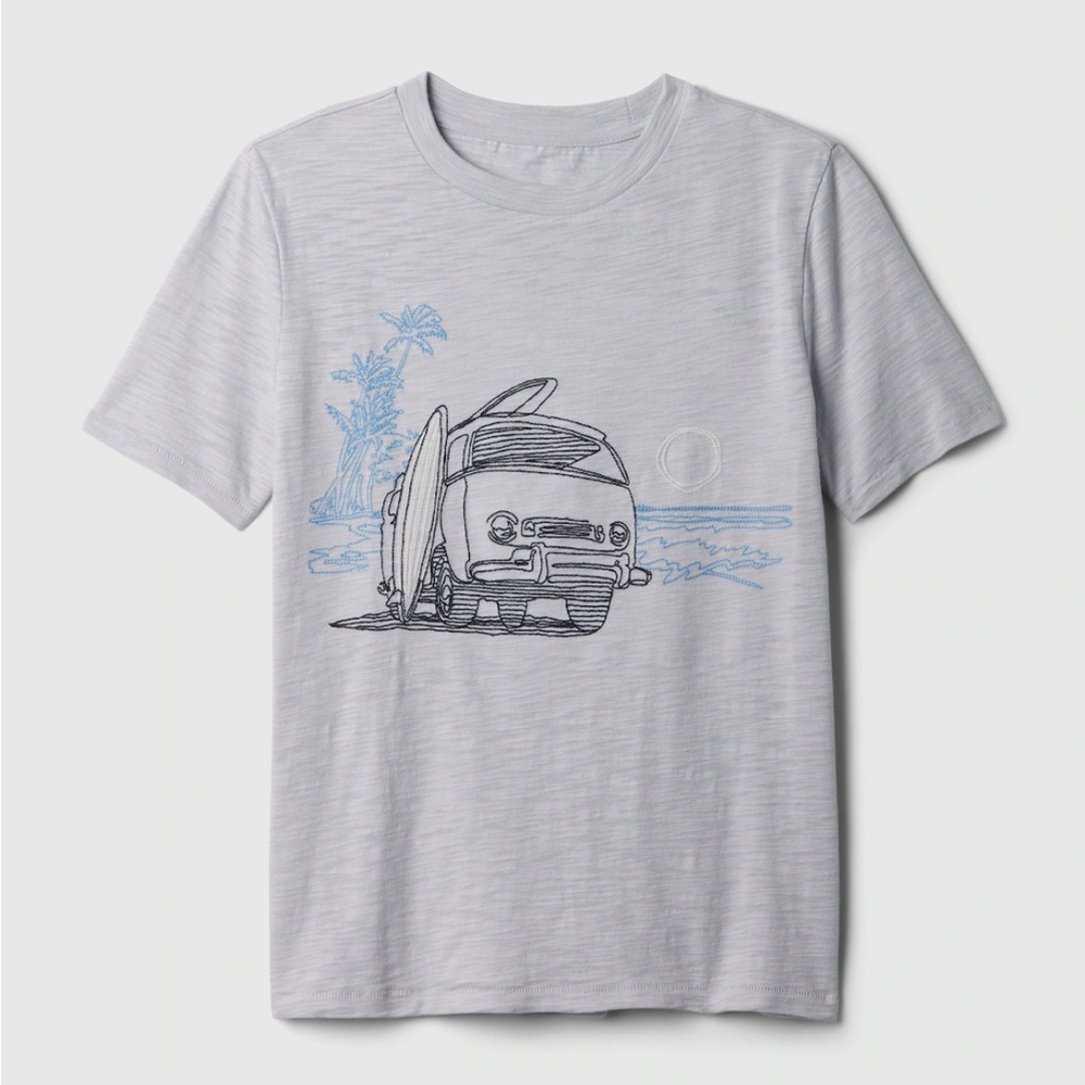 Gap kids graphic tee. Size XS (4-5). Grey. NWT